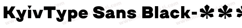 KyivType Sans Black字体转换